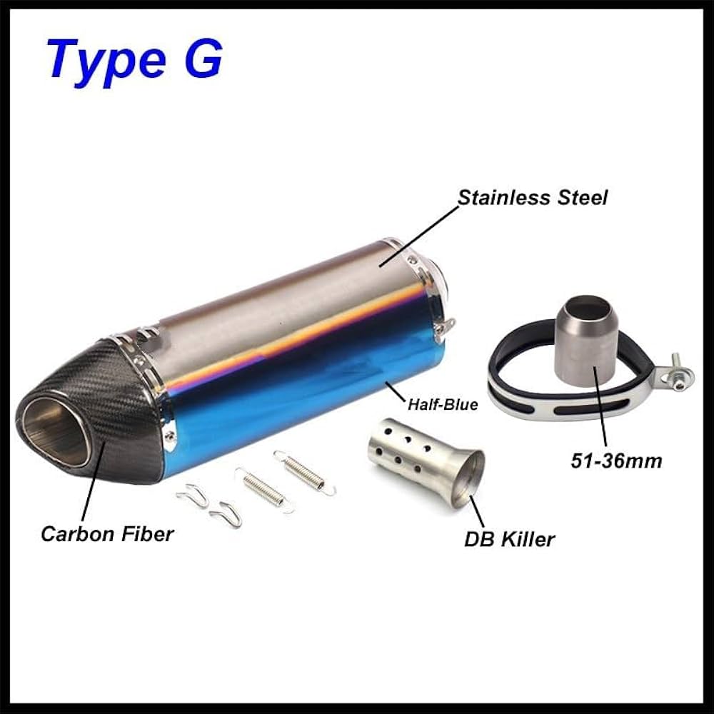 ※けまる※ Amazon.co.jp: サイレンサー 入口 51 ミリメートルオートバイの